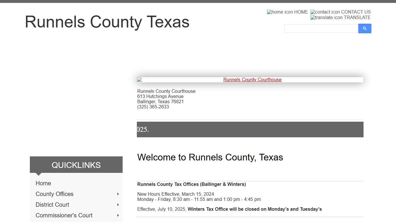 Home - Runnels County